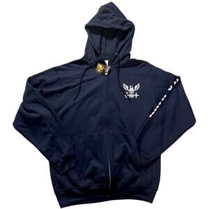 US Navy Hooded Jacket Core Fleece Size Medium NWT Military Style